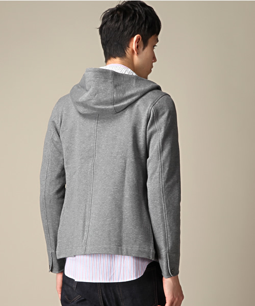 BEAUTY&YOUTH UNITED ARROWS（ビューティーアンドユースユナイテッドアローズ）の「BY ∴ カット レイズドネック フーデッド ブルゾン◆ §2（ブルゾン・メンズ・グレー/ケリー/ネイビー・SMALL/MEDIUM/LARGE/X-LARGE）」の5枚目の写真