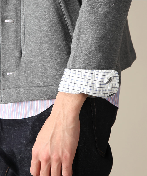 BEAUTY&YOUTH UNITED ARROWS（ビューティーアンドユースユナイテッドアローズ）の「BY ∴ カット レイズドネック フーデッド ブルゾン◆ §2（ブルゾン・メンズ・グレー/ケリー/ネイビー・SMALL/MEDIUM/LARGE/X-LARGE）」の9枚目の写真