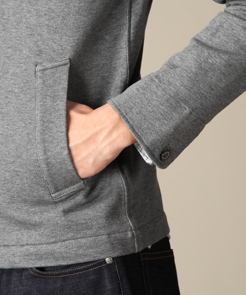 BEAUTY&YOUTH UNITED ARROWS（ビューティーアンドユースユナイテッドアローズ）の「BY ∴ カット レイズドネック フーデッド ブルゾン◆ §2（ブルゾン・メンズ・グレー/ケリー/ネイビー・SMALL/MEDIUM/LARGE/X-LARGE）」の10枚目の写真