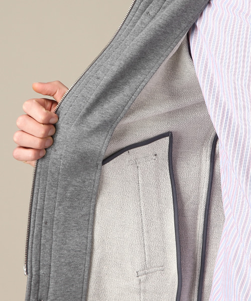 BEAUTY&YOUTH UNITED ARROWS（ビューティーアンドユースユナイテッドアローズ）の「BY ∴ カット レイズドネック フーデッド ブルゾン◆ §2（ブルゾン・メンズ・グレー/ケリー/ネイビー・SMALL/MEDIUM/LARGE/X-LARGE）」の11枚目の写真