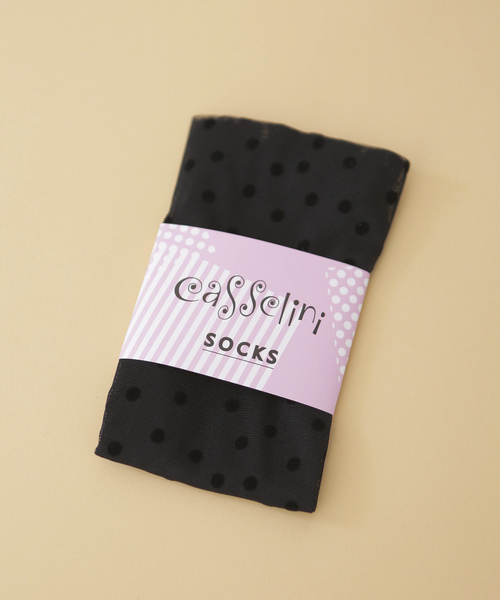 Casselini キャセリーニ の Casselini ドットチュールソックス ソックス 靴下 Wear