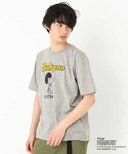 niko and...（ニコアンド）の「ピーナッツプリントTシャツ【niko and ...】（Tシャツ/カットソー・メンズ・ネイビー/グレー/オフホワイト/イエロー・MEDIUM/LARGE）」の3枚目の写真