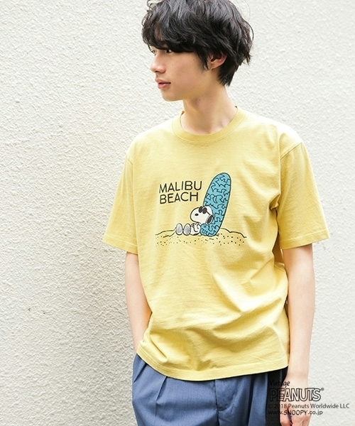 niko and...（ニコアンド）の「ピーナッツプリントTシャツ【niko and ...】（Tシャツ/カットソー・メンズ・ネイビー/グレー/オフホワイト/イエロー・MEDIUM/LARGE）」の4枚目の写真