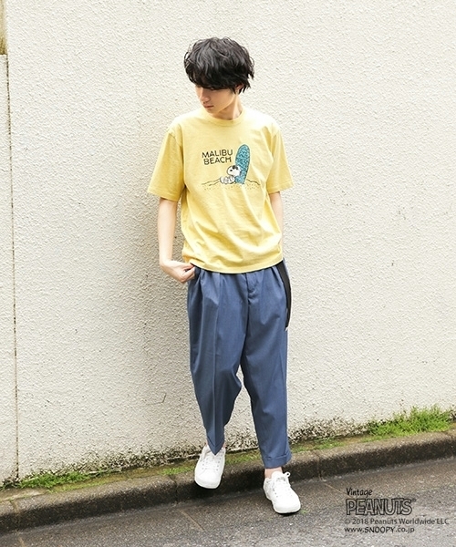 niko and...（ニコアンド）の「ピーナッツプリントTシャツ【niko and ...】（Tシャツ/カットソー・メンズ・ネイビー/グレー/オフホワイト/イエロー・MEDIUM/LARGE）」の5枚目の写真