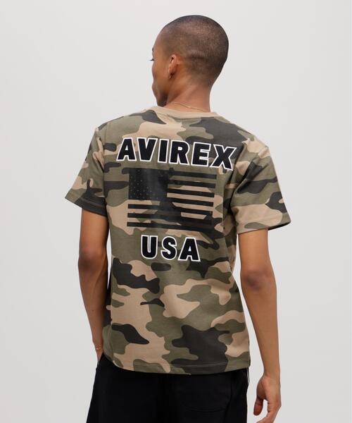 AVIREX(アヴィレックス)の「《WEB&DEPOT限定》STAR SPANGLED BANNER / 星条旗 半袖 Tシャツ / AVIREX / アヴィレックス(Tシャツ/カットソー・メンズ・レッド/ロイヤルブルー/ブラック系その他/ネイビー/ピンク/ホワイト系2/オリーブ系1・M/F/2XL/XL/L)」の4枚目の写真