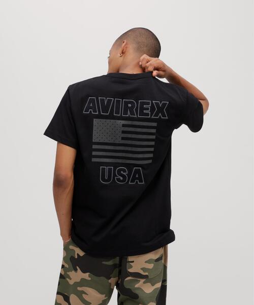 AVIREX(アヴィレックス)の「《WEB&DEPOT限定》STAR SPANGLED BANNER / 星条旗 半袖 Tシャツ / AVIREX / アヴィレックス(Tシャツ/カットソー・メンズ・レッド/ロイヤルブルー/ブラック系その他/ネイビー/ピンク/ホワイト系2/オリーブ系1・M/F/2XL/XL/L)」の3枚目の写真