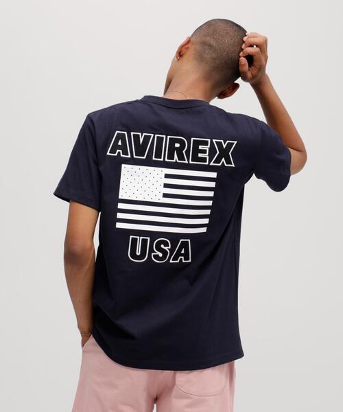 WEB&DEPOT限定》STAR SPANGLED BANNER / 星条旗 半袖 Tシャツ / AVIREX