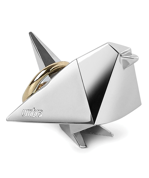 umbra/オリガミ バード リングホルダー クロム（リング）｜Umbra