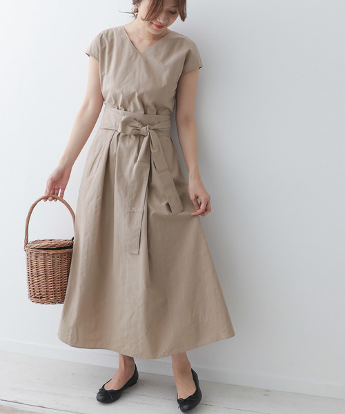Urban Research Doors アーバンリサーチドアーズ の ラメストライプマキシワンピース ワンピース Wear