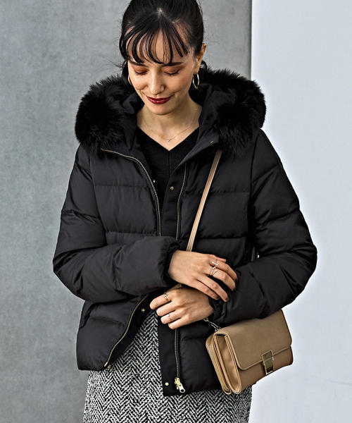 green label relaxing（グリーンレーベルリラクシング）の「◆CS リバーシブル グリーンダウン ジャケット（ダウンジャケット/コート・レディース・ネイビー/ブラック/モカ・34/40/46/44/42/38/36）」の16枚目の写真