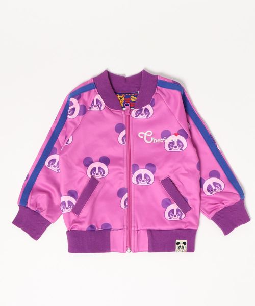 Cherichu チェリッチュ の Cherichu チェリッチュ ラヴ柄 ジャージジャケット キッズ レトロパンダ柄 その他アウター Wear