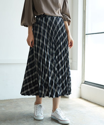 AMERICAN HOLIC | チェックプリーツロングスカート(スカート)