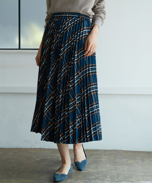 AMERICAN HOLIC(アメリカンホリック)の「チェックプリーツロングスカート(スカート・レディース・レッド系その他7/イエロー系その他/その他8/グリーン系その他5/ベージュ系その他4/ブラック系その他3/その他5/チェック・FREE)」の3枚目の写真