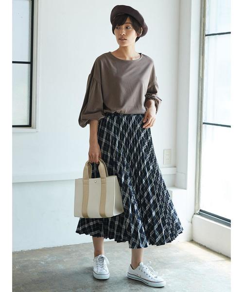 AMERICAN HOLIC(アメリカンホリック)の「チェックプリーツロングスカート(スカート・レディース・レッド系その他7/イエロー系その他/その他8/グリーン系その他5/ベージュ系その他4/ブラック系その他3/その他5/チェック・FREE)」の15枚目の写真