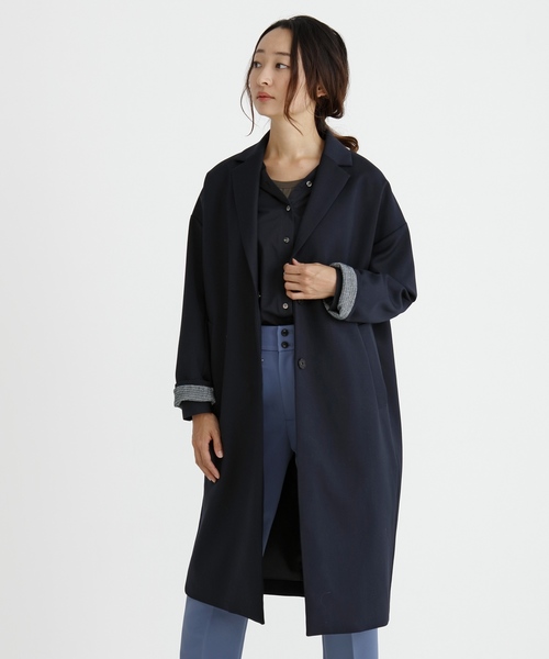 Munich（ミューニック）の「マイクロダブルクロスチェスターコート（チェスターコート・レディース・ベージュ/ネイビー/オリーブ・S/XS）」の3枚目の写真