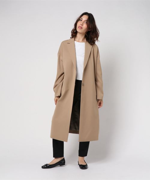 Munich（ミューニック）の「マイクロダブルクロスチェスターコート（チェスターコート・レディース・ベージュ/ネイビー/オリーブ・S/XS）」の4枚目の写真