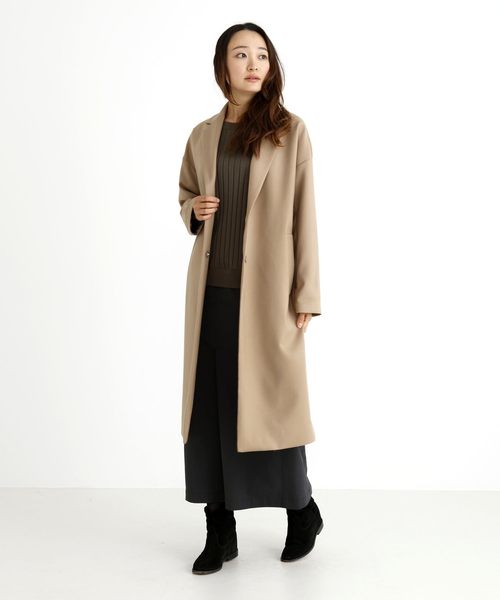 Munich（ミューニック）の「マイクロダブルクロスチェスターコート（チェスターコート・レディース・ベージュ/ネイビー/オリーブ・S/XS）」の8枚目の写真