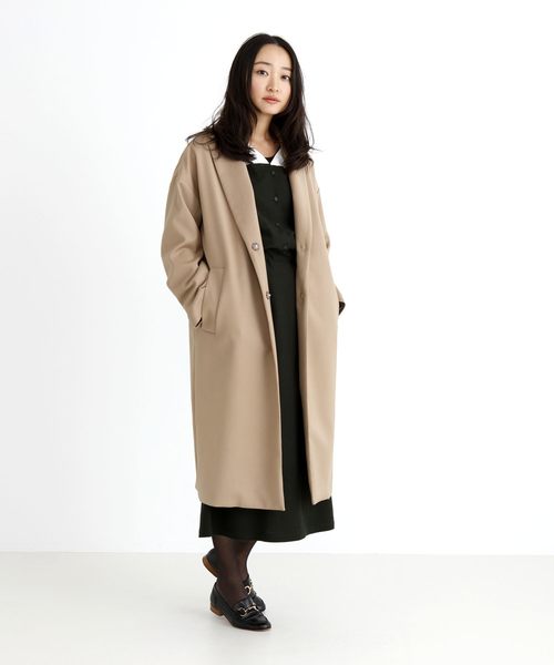 Munich（ミューニック）の「マイクロダブルクロスチェスターコート（チェスターコート・レディース・ベージュ/ネイビー/オリーブ・S/XS）」の9枚目の写真