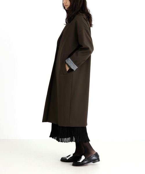 Munich（ミューニック）の「マイクロダブルクロスチェスターコート（チェスターコート・レディース・ベージュ/ネイビー/オリーブ・S/XS）」の11枚目の写真