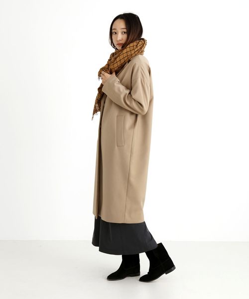 Munich（ミューニック）の「マイクロダブルクロスチェスターコート（チェスターコート・レディース・ベージュ/ネイビー/オリーブ・S/XS）」の22枚目の写真