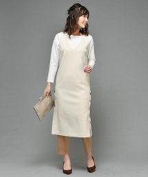 un dix cors | メルトンIラインワンピース(ジャンパースカート)