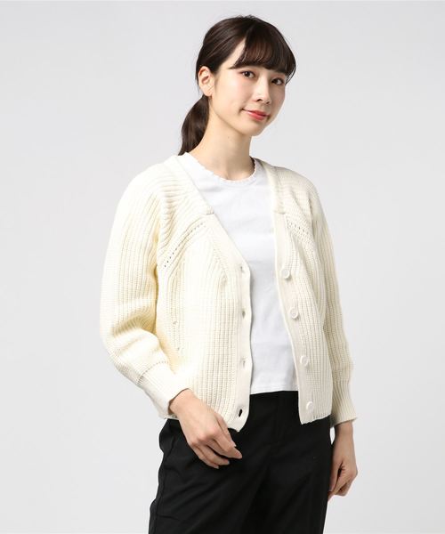 Samansa Mos2 Blue サマンサモスモスブルー の 綿アクリルざっくりカーディガン ニット セーター Wear