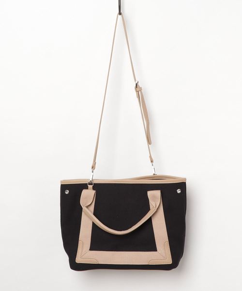 florist(フローリスト)の「【2way】【2点セット】英字入りワイドハンドバッグ(トートバッグ・レディース・ブラウン/イエロー/ブルー/グリーン/ブラック系その他/ベージュ/ブラック系その他2・FREE)」の8枚目の写真