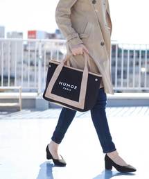 florist | 【2way】【2点セット】英字入りワイドハンドバッグ(トートバッグ)