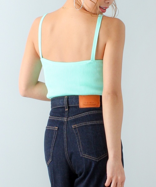 JUNOAH（ジュノア）の「レースリブキャミタンクトップ（タンクトップ・レディース・ホワイト/ブラック/パープル/ネイビー/ブラウン/グレー/オリーブ/ピンク/ブルー/グリーン/ダークグレー/ミント/クリーム/ワイン/サーモンピンク・FREE）」の17枚目の写真