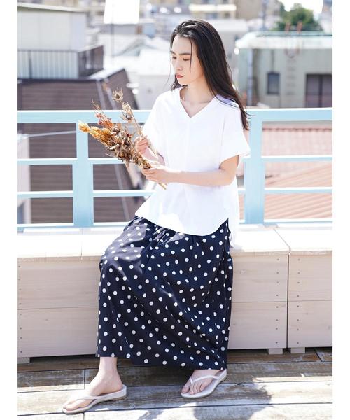 AMERICAN HOLIC（アメリカンホリック）の「ギャザーロングスカート　＊（スカート・レディース・その他5/ストライプ/チェック/その他14/ブラック系その他/ドット・FREE）」の17枚目の写真