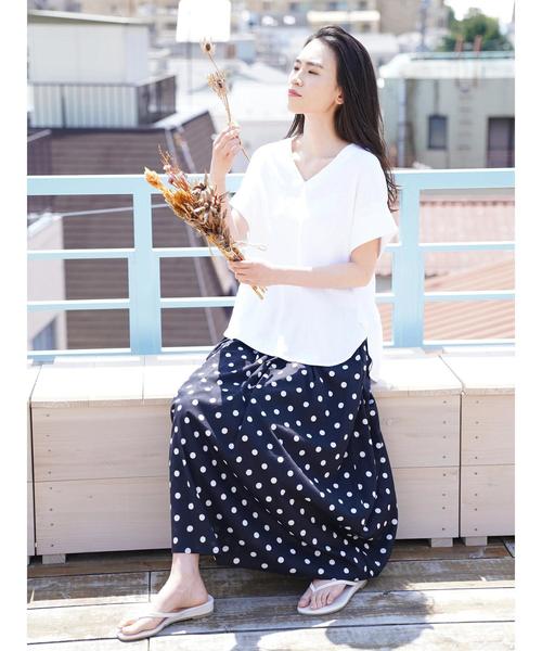 AMERICAN HOLIC（アメリカンホリック）の「ギャザーロングスカート　＊（スカート・レディース・その他5/ストライプ/チェック/その他14/ブラック系その他/ドット・FREE）」の16枚目の写真