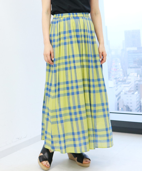 AMERICAN HOLIC（アメリカンホリック）の「ギャザーロングスカート　＊（スカート・レディース・その他5/ストライプ/チェック/その他14/ブラック系その他/ドット・FREE）」の5枚目の写真