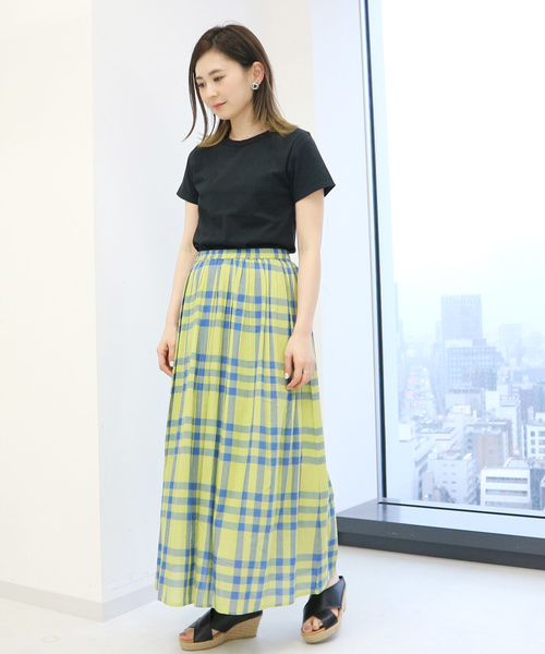 AMERICAN HOLIC（アメリカンホリック）の「ギャザーロングスカート　＊（スカート・レディース・その他5/ストライプ/チェック/その他14/ブラック系その他/ドット・FREE）」の12枚目の写真