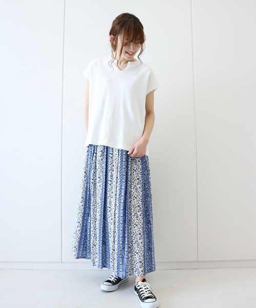 AMERICAN HOLIC（アメリカンホリック）の「ギャザーロングスカート　＊（スカート・レディース・その他5/ストライプ/チェック/その他14/ブラック系その他/ドット・FREE）」の14枚目の写真