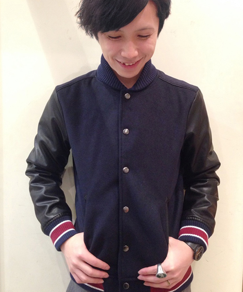 CIAOPANIC TYPY（チャオパニックティピー）の「メルトンリブジャケット（ブルゾン・メンズ・グレー/ネイビー/ブラック・LARGE/MEDIUM/SMALL）」の3枚目の写真