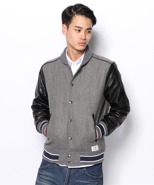 CIAOPANIC TYPY（チャオパニックティピー）の「メルトンリブジャケット（ブルゾン・メンズ・グレー/ネイビー/ブラック・LARGE/MEDIUM/SMALL）」の2枚目の写真