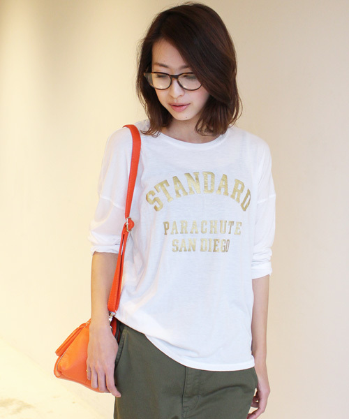 BEAUTY&YOUTH UNITED ARROWS（ビューティーアンドユースユナイテッドアローズ）の「BYBC ∵SANDIEGO 8分袖Tシャツ ◆（Tシャツ/カットソー・レディース・ホワイト/ブラック/ライトグレー/ネイビー・FREE）」の2枚目の写真