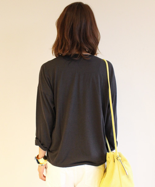 BEAUTY&YOUTH UNITED ARROWS（ビューティーアンドユースユナイテッドアローズ）の「BYBC ∵SANDIEGO 8分袖Tシャツ ◆（Tシャツ/カットソー・レディース・ホワイト/ブラック/ライトグレー/ネイビー・FREE）」の12枚目の写真