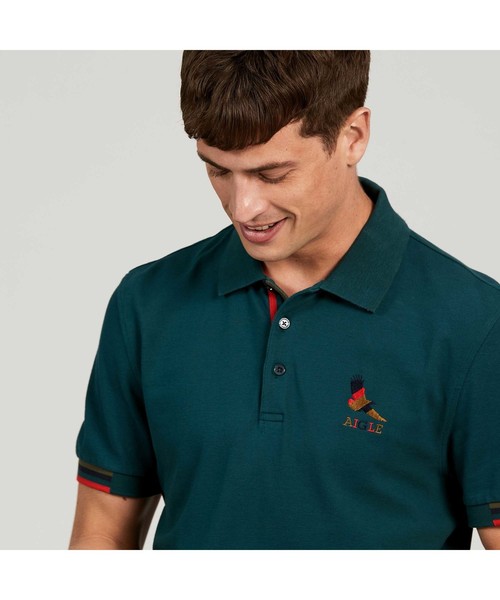 AIGLE(エーグル)の「ナヴァコル(ポロシャツ・メンズ・レッド/ブルーグリーン・MEDIUM/LARGE)」の2枚目の写真