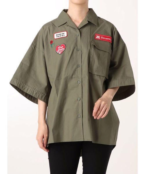 jouetie（ジュエティ）の「ワッペンワークシャツ（シャツ/ブラウス・レディース・カーキ/ボルドー/その他1・MEDIUM）」の22枚目の写真