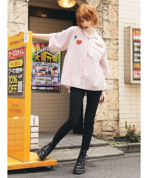 jouetie（ジュエティ）の「ワッペンワークシャツ（シャツ/ブラウス・レディース・カーキ/ボルドー/その他1・MEDIUM）」の19枚目の写真