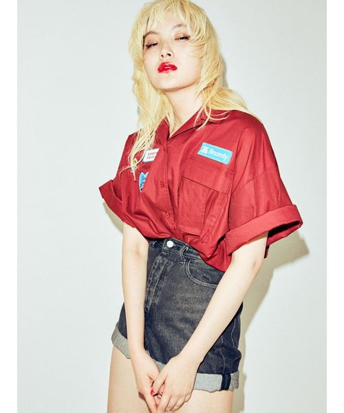 jouetie（ジュエティ）の「ワッペンワークシャツ（シャツ/ブラウス・レディース・カーキ/ボルドー/その他1・MEDIUM）」の17枚目の写真