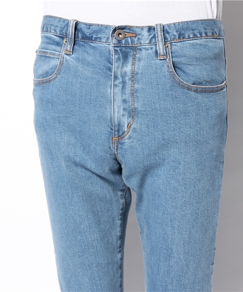 WEGO（ウィゴー）の「WEGO/センタープレスクロップドデニムパンツ（デニムパンツ・メンズ・ダークインディゴブルー/ライトインディゴブルー・MEDIUM/LARGE）」の5枚目の写真