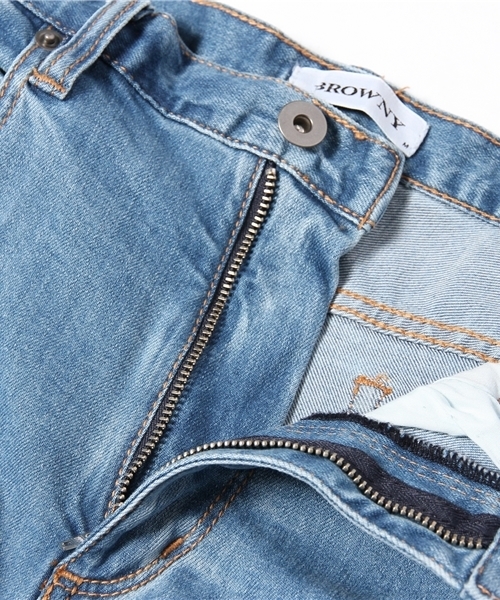 WEGO（ウィゴー）の「WEGO/センタープレスクロップドデニムパンツ（デニムパンツ・メンズ・ダークインディゴブルー/ライトインディゴブルー・MEDIUM/LARGE）」の8枚目の写真
