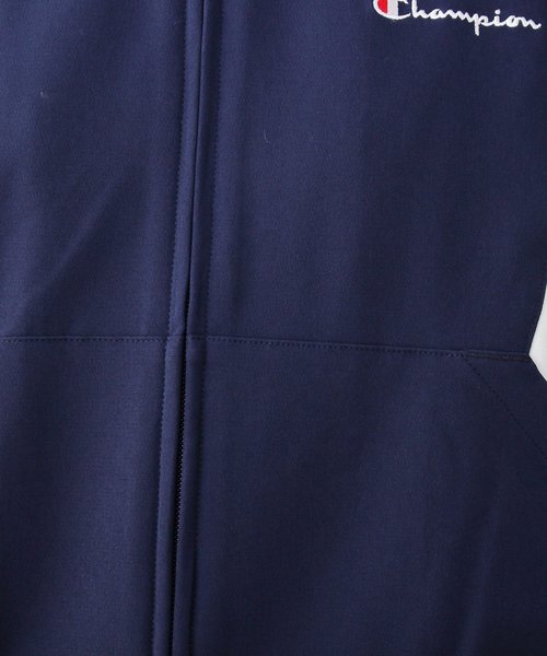 Champion(チャンピオン)の「Champion フード付き配色ブルゾン(ブルゾン・レディース・ホワイト系9/ネイビー系5/イエロー系7・02/03)」の10枚目の写真