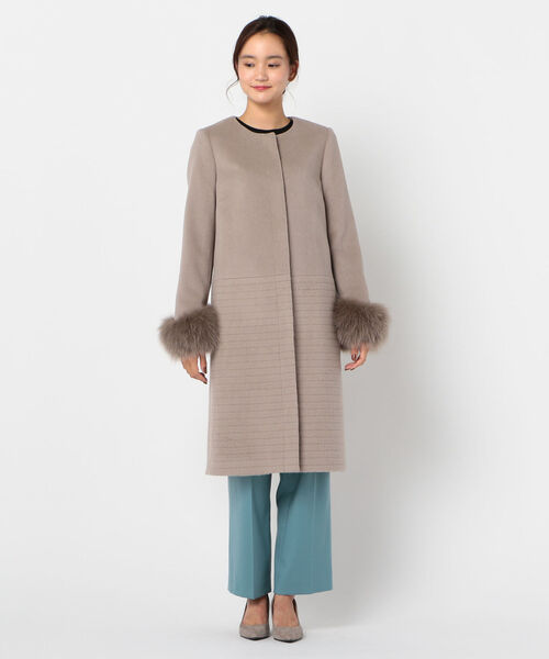 NOLLEY'S Sophi（ノーリーズソフィ）の「アンゴラ袖ファーロングコート