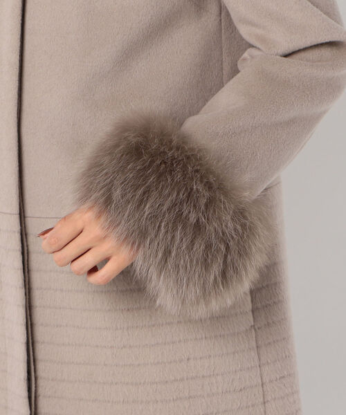 NOLLEY'S Sophi（ノーリーズソフィ）の「アンゴラ袖ファーロングコート