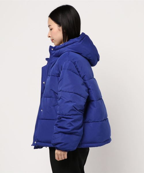 SpRay(スプレイ)の「フードフェイクダウン(ダウンジャケット/コート・レディース・ブラック/パープル/レッド/ブルー/モカ・FREE)」の8枚目の写真