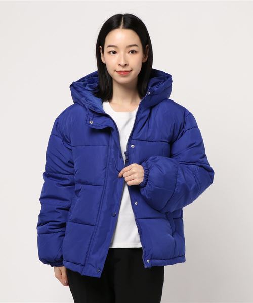 SpRay(スプレイ)の「フードフェイクダウン(ダウンジャケット/コート・レディース・ブラック/パープル/レッド/ブルー/モカ・FREE)」の9枚目の写真