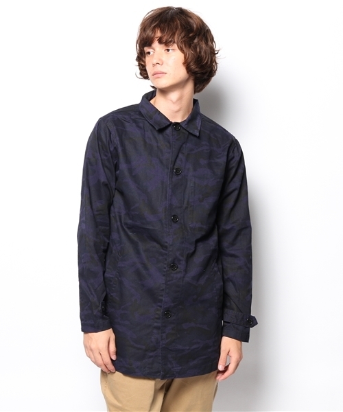 WEGO（ウィゴー）の「WEGO/カモフラステンカラーコート（ステンカラーコート・メンズ・カーキ/ネイビー・MEDIUM/LARGE）」の2枚目の写真